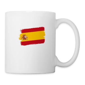 Spain Flag Vintage Spanish Flag Distressed Look - Mug - white - Right