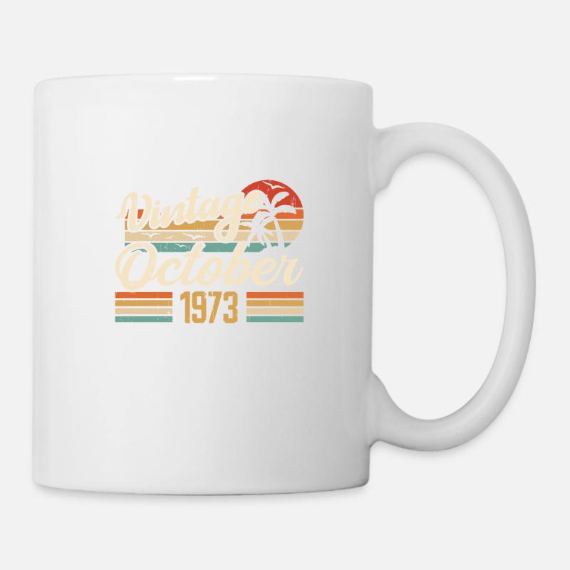Octobre 1973 Cadeau Anniversaire - 1973 - Mug blanc - blanc