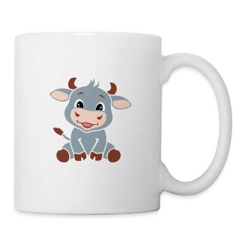 Cute baby bull - Mug - white - Right