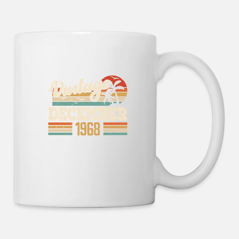 Dezember 1968 Vintage Retro Geburtstagsgeschenk - Tasse - Weiß