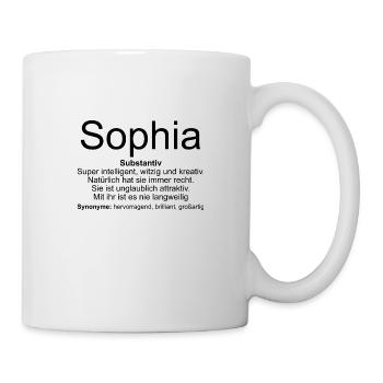 Name Definition Sophia - Tasse - Weiß - Rechts