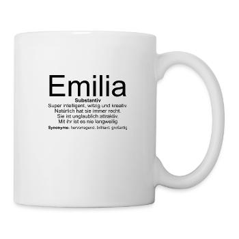 Name Definition Emilia - Tasse - Weiß - Rechts
