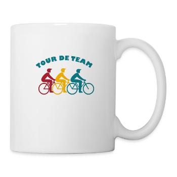 Tour de Team - Fahrraddesign - Tasse - Weiß - Rechts
