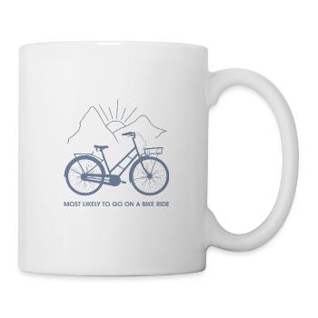 Most likely to go on a bike ride - Mug - white - Right