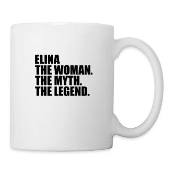 Woman Mythos Legende Name Elina - Tasse - Weiß - Rechts