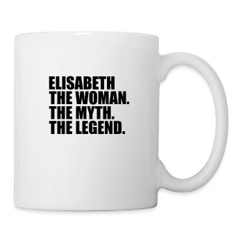 Femme, Mythe, Légende, Prénom Elisabeth - Mug blanc - blanc - Droite
