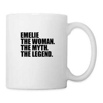 Woman Mythos Legende Name Emelie - Tasse - Weiß - Rechts