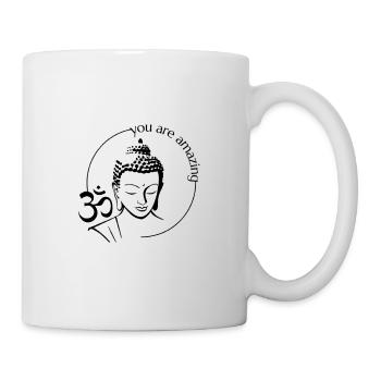 Incroyable Bouddha OM Yin Yang Beau - Mug blanc - blanc - Droite