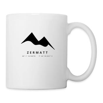 Minimalistisches Zermatt-Logo - Tasse - Weiß - Rechts