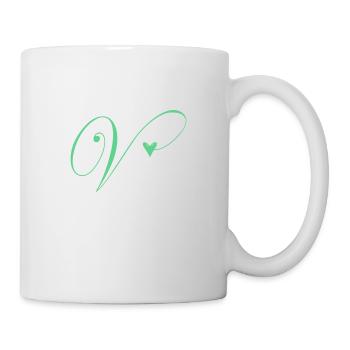 Monogram V Heart Vine - Mug - white - Right