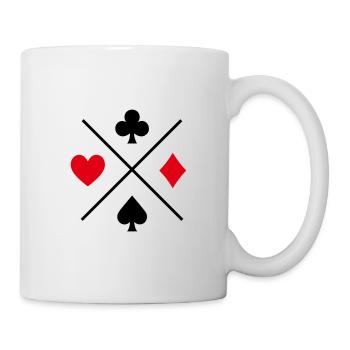 Symboles du jeu de cartes | Minimal | Multicolore - Mug blanc - blanc - Droite