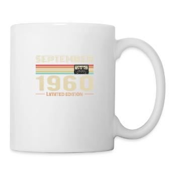 Septembre 1960 Vintage Anniversaire septembre 1960 - Mug blanc - blanc - Droite