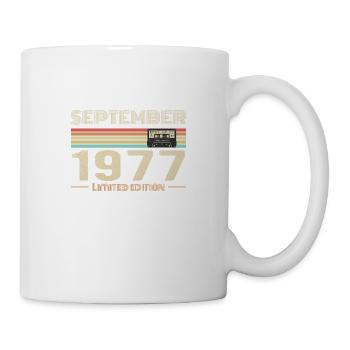 Septembre 1977 Vintage Anniversaire septembre 1977 - Mug blanc - blanc - Droite