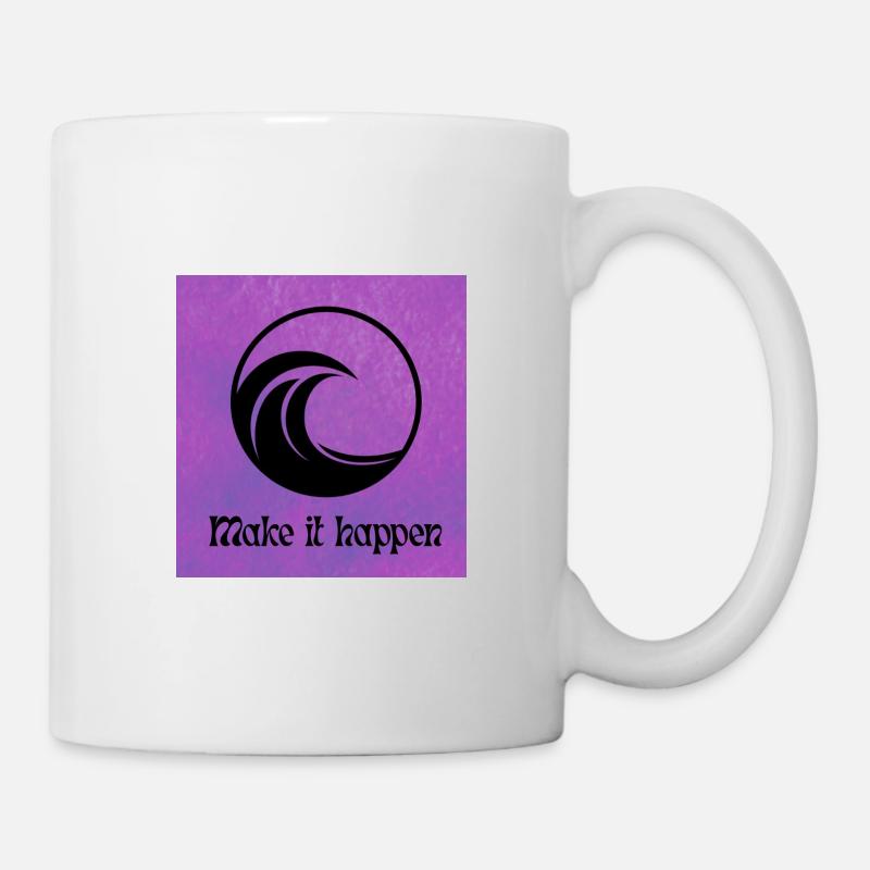 Cercle ondulé MakeItMotif - Mug blanc - blanc