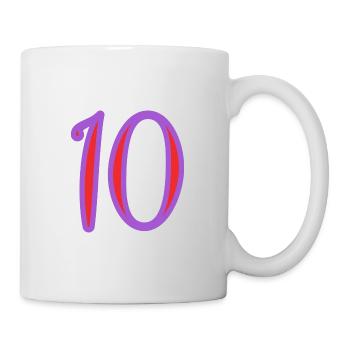 10. 10 YEARS. 10th ANNIVERSARY. 10 YEAR ANNIVERSARY. - Mug - white - Right