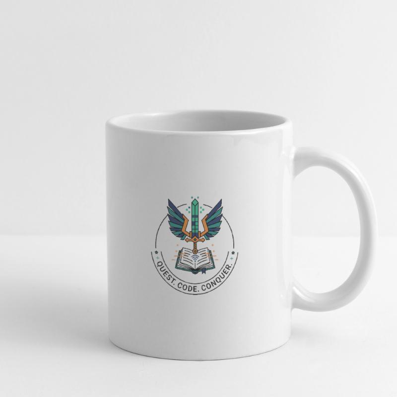 Quest. Code. Conquer Emblem Tasse