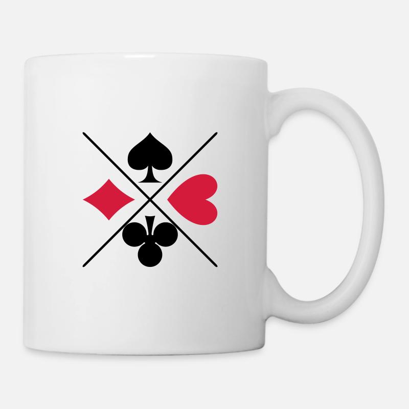 Kartenspielsymbole - Tasse - Weiß