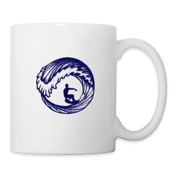 Surfer in the big wave - Mug - white - Right