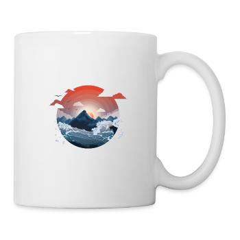 Entouré par la tempête - Mug blanc - blanc - Droite