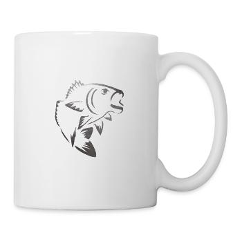 Barsch Angeln - Barsch Shirt - Tasse - Weiß - Rechts