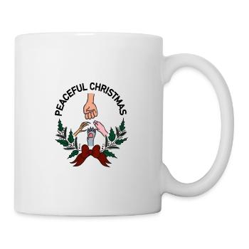 Noël paisible avec animal et humain - Mug blanc - blanc - Droite