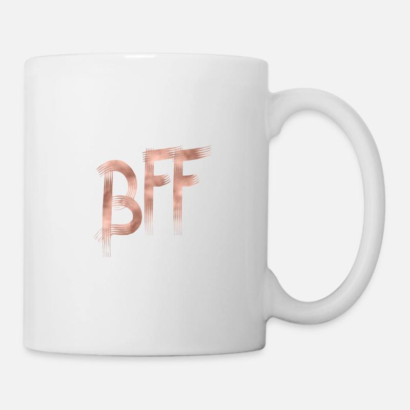 BFF rosegold - Tasse - Weiß