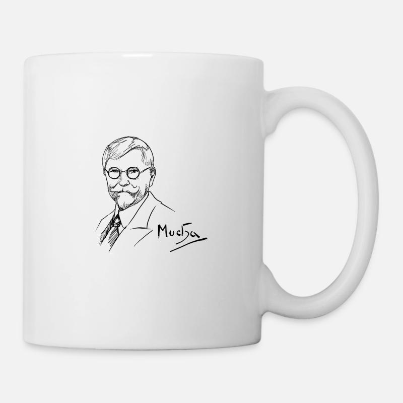 Alfons Mucha Design - Tasse - Weiß