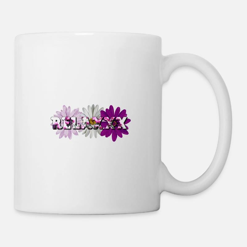 Relaxxx flowers motif - Mug - white