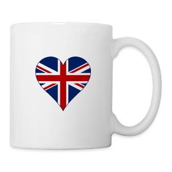 Great Britain Flag Heart - Mug - white - Right