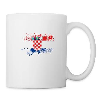 Croatia Flag Color Spots Adria Zagreb Croatian - Mug - white - Right