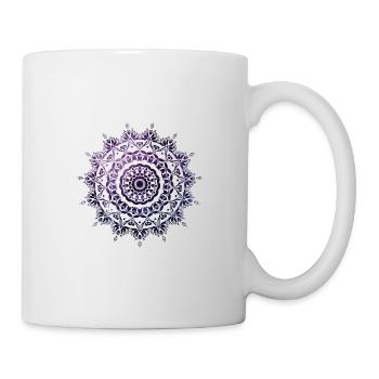 Beautiful mandala Buddhism yoga - Mug - white - Right