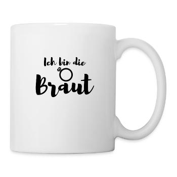 Braut Hochzeit Ring JGA Geschenk - Tasse - Weiß - Rechts