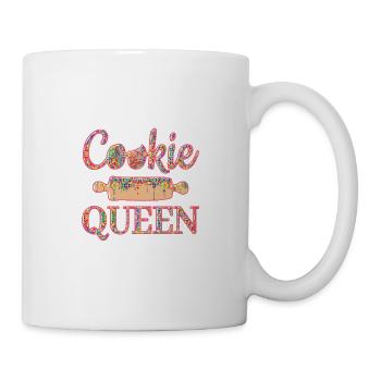 "Cookie Queen" personalisierbar - Tasse - Weiß - Rechts