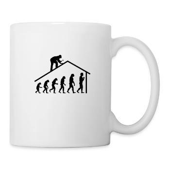 Homme charpentier outil d’artisanat - Mug blanc - blanc - Droite