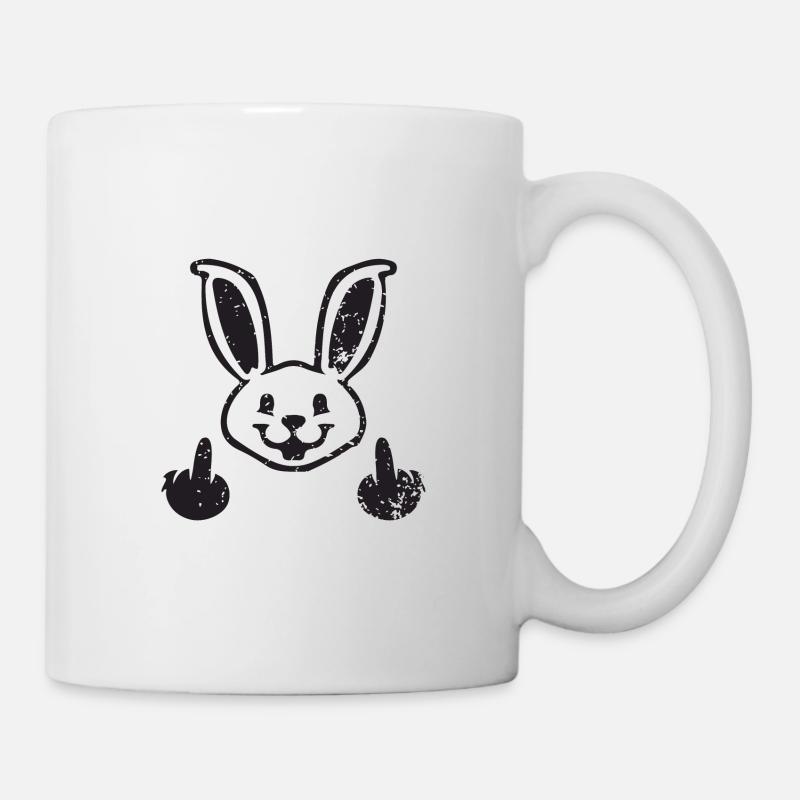 Cheeky Rabbit - Lapin insolent - Majeur - Mug blanc - blanc