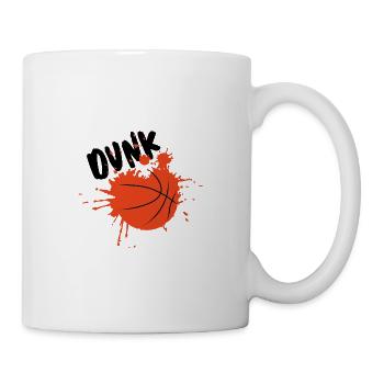 Basketball, Dunk, Ballon - Tasse - Weiß - Rechts