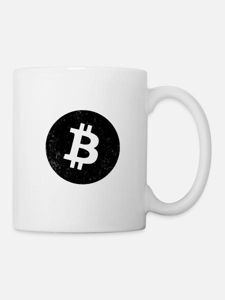 bitcoin grunge - Tasse - Weiß
