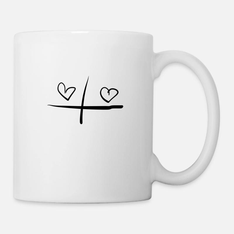 herz herzen - Tasse - Weiß