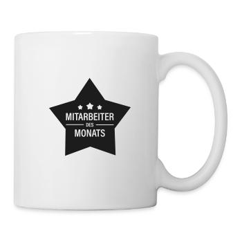 Mitarbeiter des Monats - Tasse - Weiß - Rechts