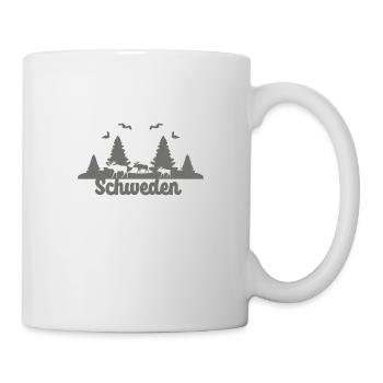 elch, sweden, nature, summer, norway, skyline, - Mug - white - Right