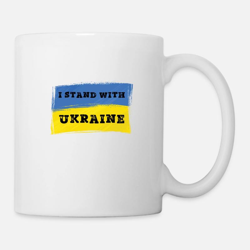 Je suis aux côtés de l’Ukraine - Ukraine - Mug blanc - blanc