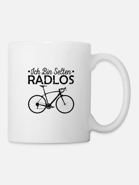 Radfahrer Spruch Lustig Fahrrad Radlos - Tasse - Weiß