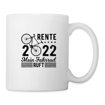 Mein Fahrrad Ruft Ruhestand 2022 Rentner - Tasse - Weiß - Rechts
