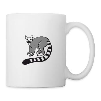 Kleiner Lemur - Tasse - Weiß - Rechts