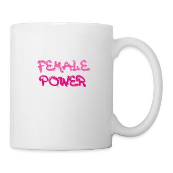 female power,font, women's power,pink,graffiti - Mug - white - Right