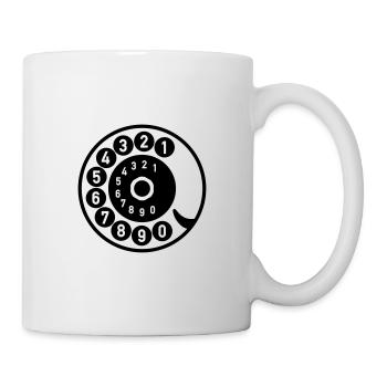 Dial Vintage Phone Call Retro Technology - Mug - white - Right