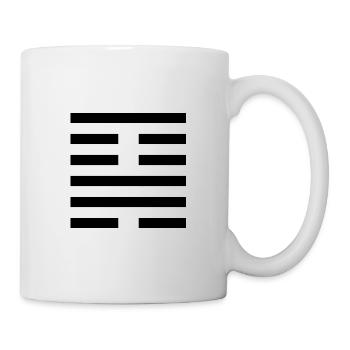 18 Gu - L’Œuvre sur les Corrompus (Hexagramme) - Mug blanc - blanc - Droite