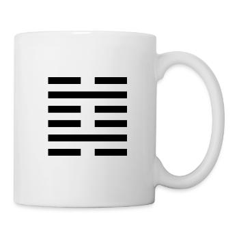 29 Kan - L’Abyssal, L’Eau (Hexagramme) - Mug blanc - blanc - Droite