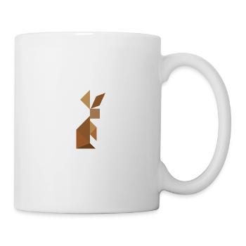 Lapin - Tangram - Mug blanc - blanc - Droite