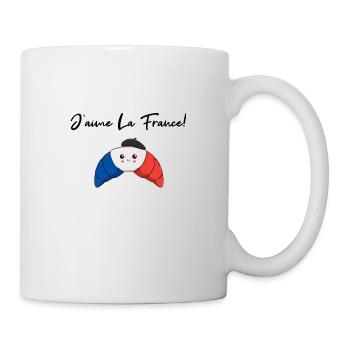 J’aime La France Croissant Idée cadeau Frenkreich - Mug blanc - blanc - Droite
